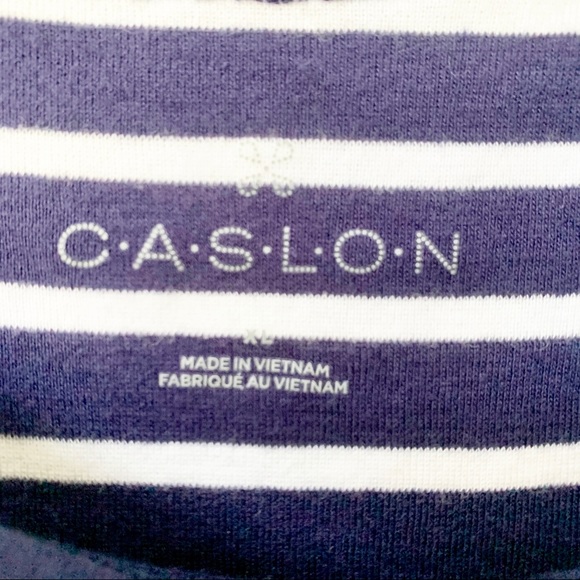 NWT Caslon Blue/White Stripped Tank Top - Picture 3 of 7